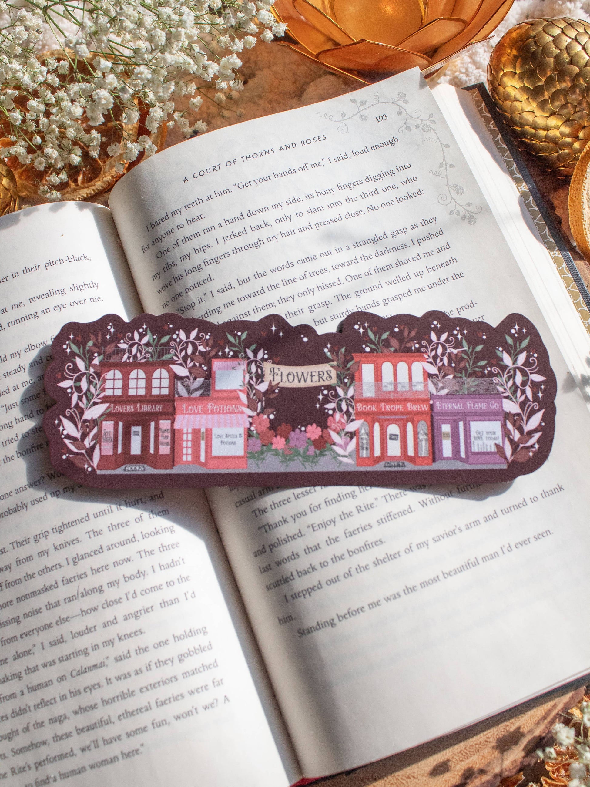 Lover’s Lane Village Die Cut Bookmark  Soft Touch