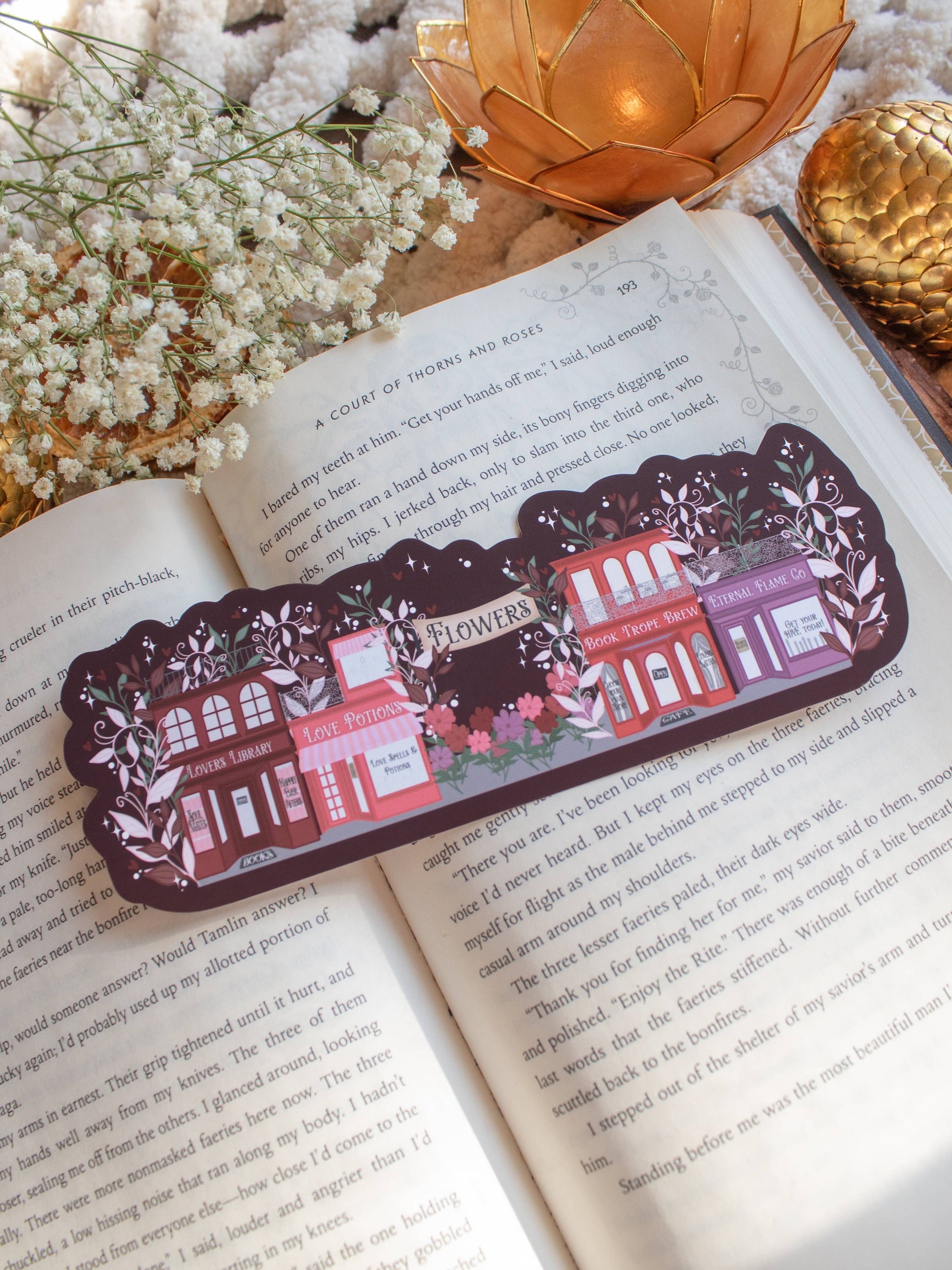 Lover’s Lane Village Die Cut Bookmark  Soft Touch