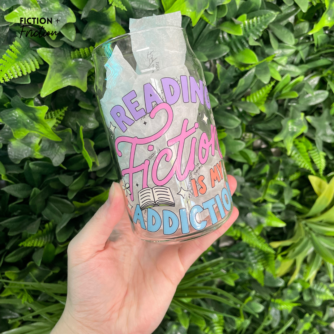 Reading Fiction is my Addiction | Glass Tumbler
