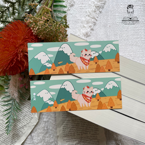 Kitty Camper Bookmark | 400gsm Silky Smooth Velvet-Finish Bookmark