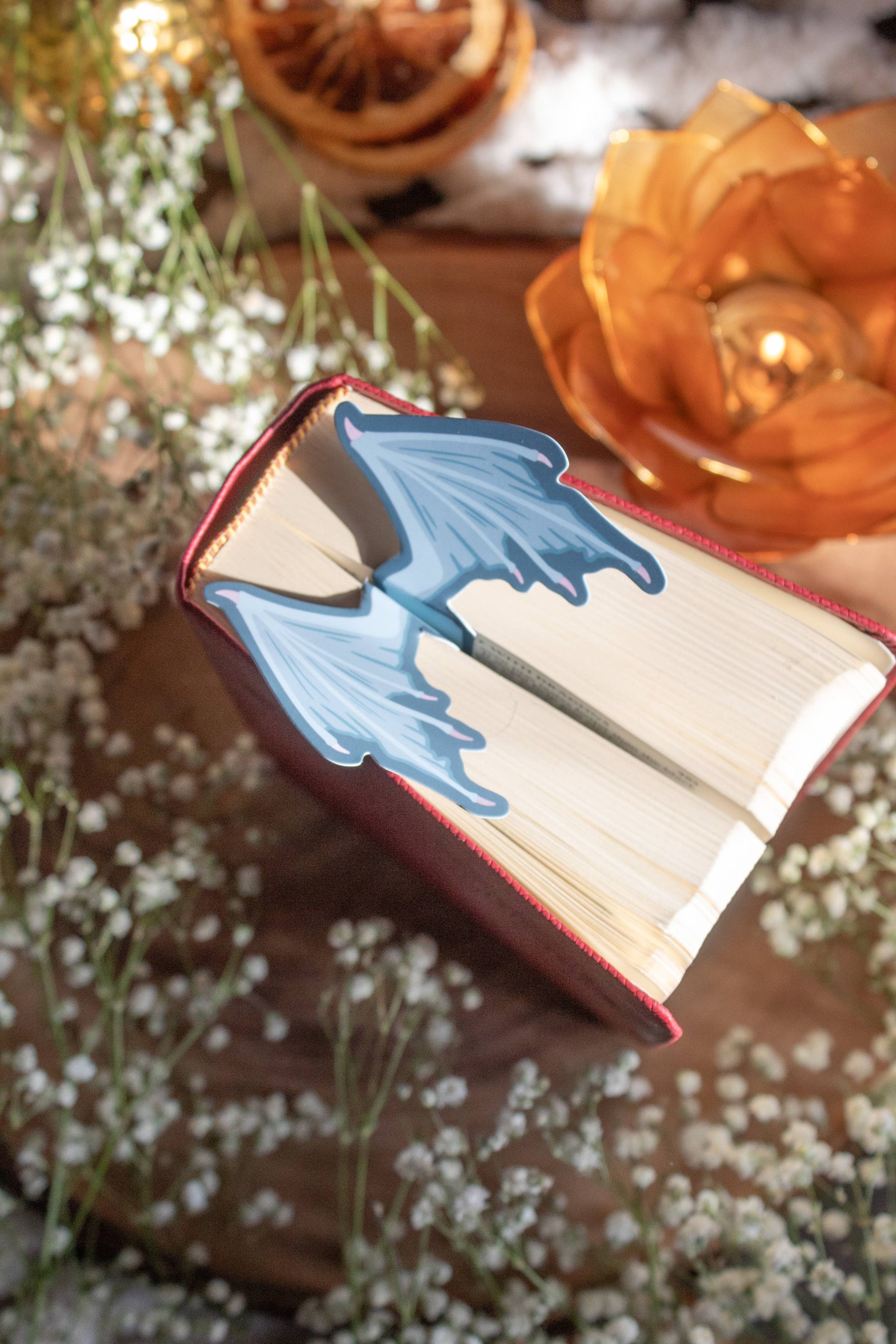 3D Dragon Wings Bookmark | Soft Touch: Green