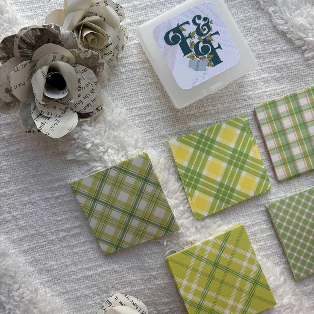 Green Mini Papers | Book Journaling Supplies