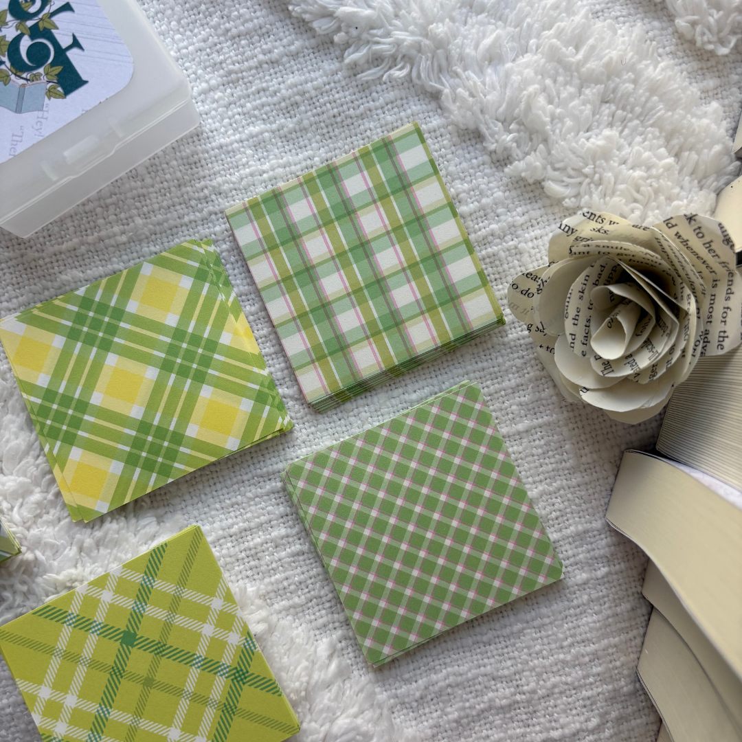 Green Mini Papers | Book Journaling Supplies
