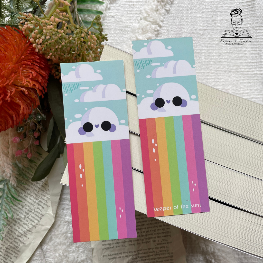 Rainbow Cloud Bookmark | 400gsm Silky Smooth Velvet-Finish Bookmark