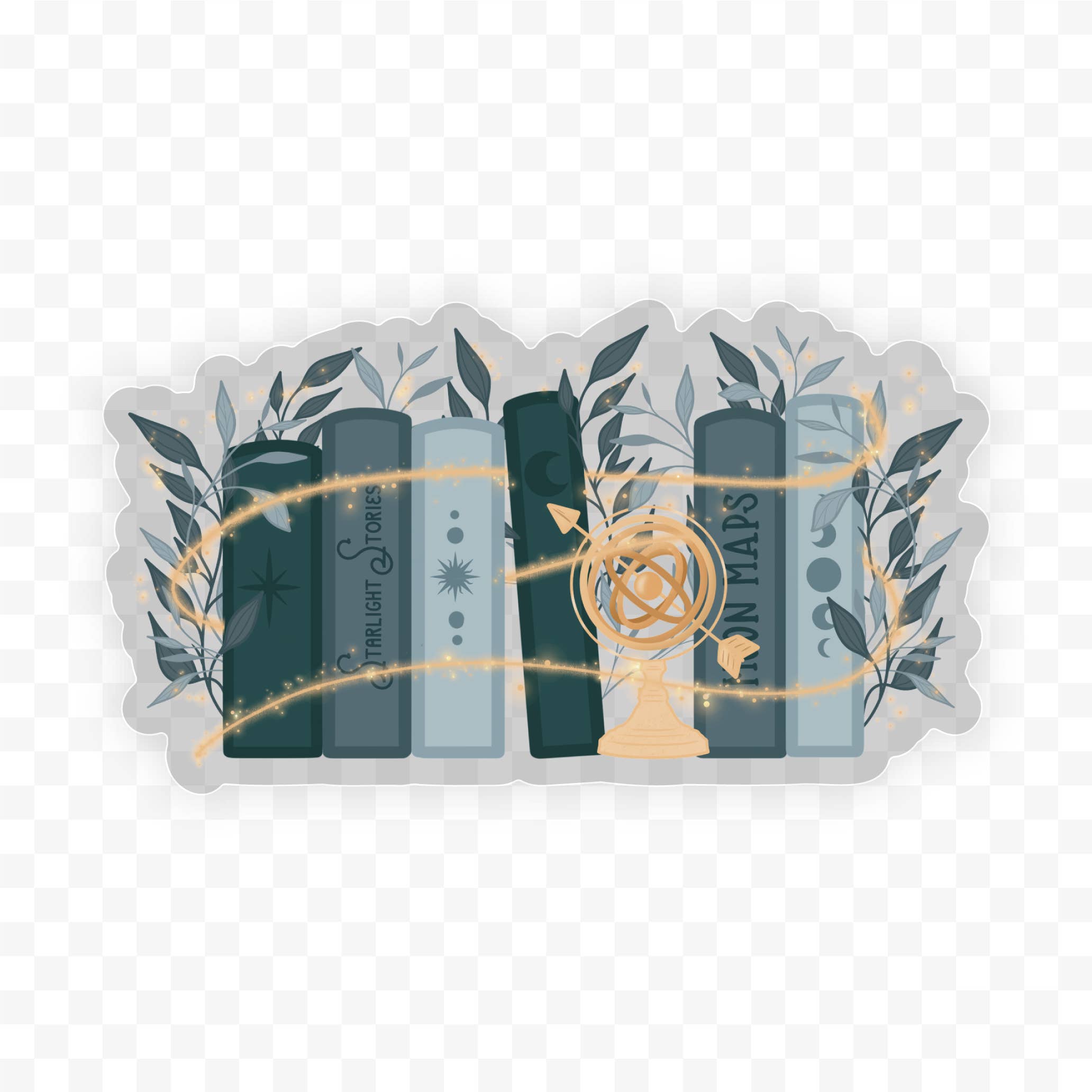 Starlight Bookshelf Waterproof Sticker | Stars and Stories – Fiction ...