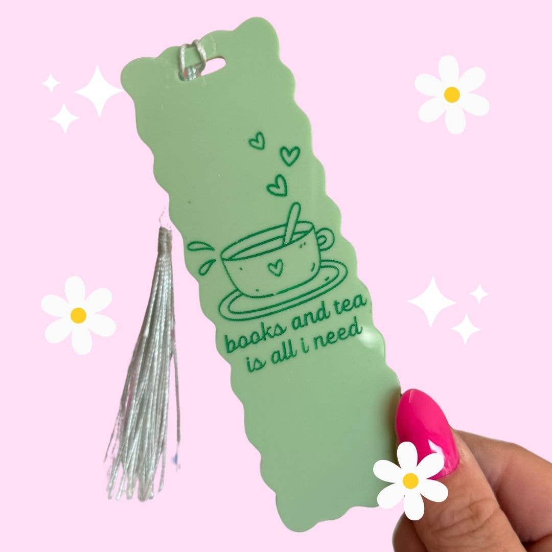 Books And Tea | Acrylic Bookmark