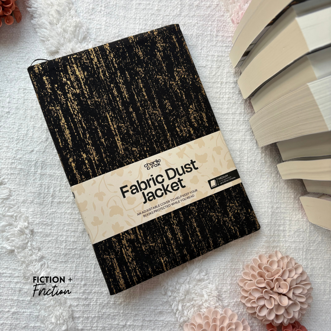 Charlie and Fox Fabric Dust Jacket | Black & Gold - Small