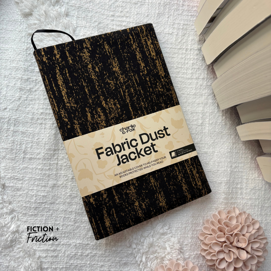 Charlie and Fox Fabric Dust Jacket | Black & Gold - Extra Small