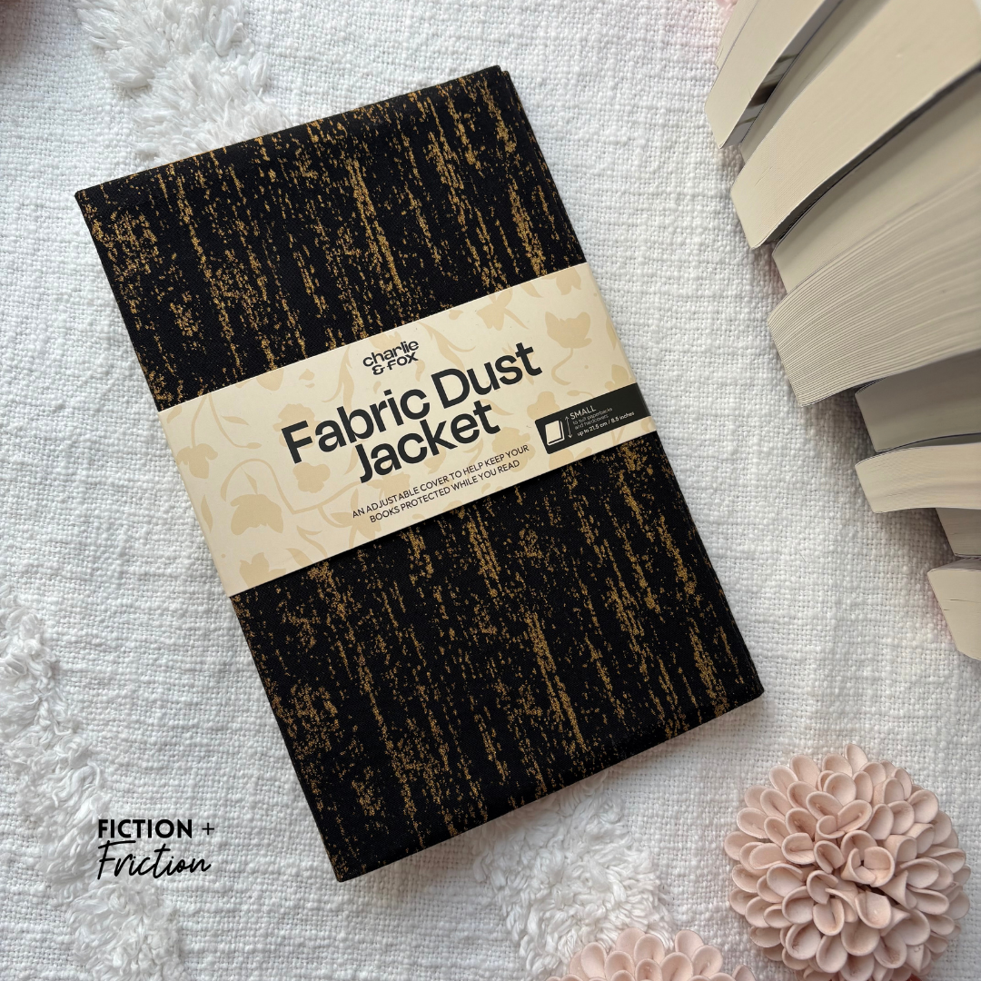 Charlie and Fox Fabric Dust Jacket | Black & Gold - Large