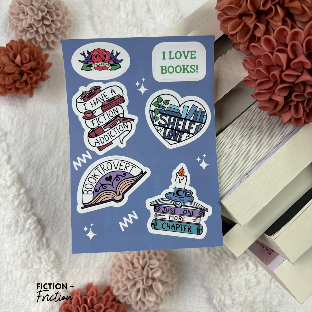 I Love Books A6 Sticker Sheet | Jubly Umph