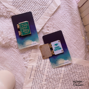 Fake Dating: Trope Enamel Pin