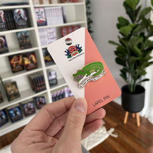 So Many Books - So Little Time Crocodile Pin