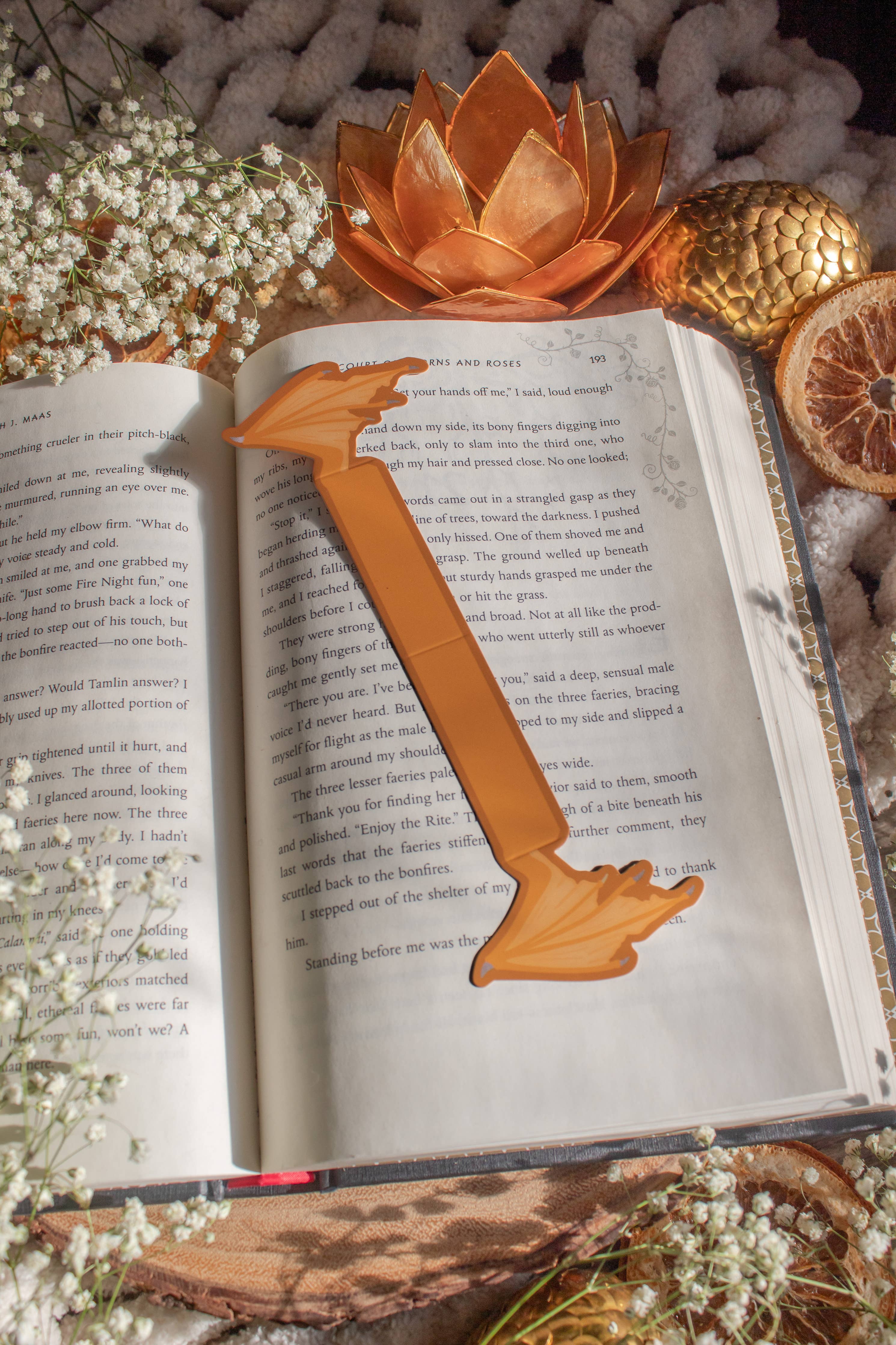3D Dragon Wings Bookmark | Soft Touch: Green