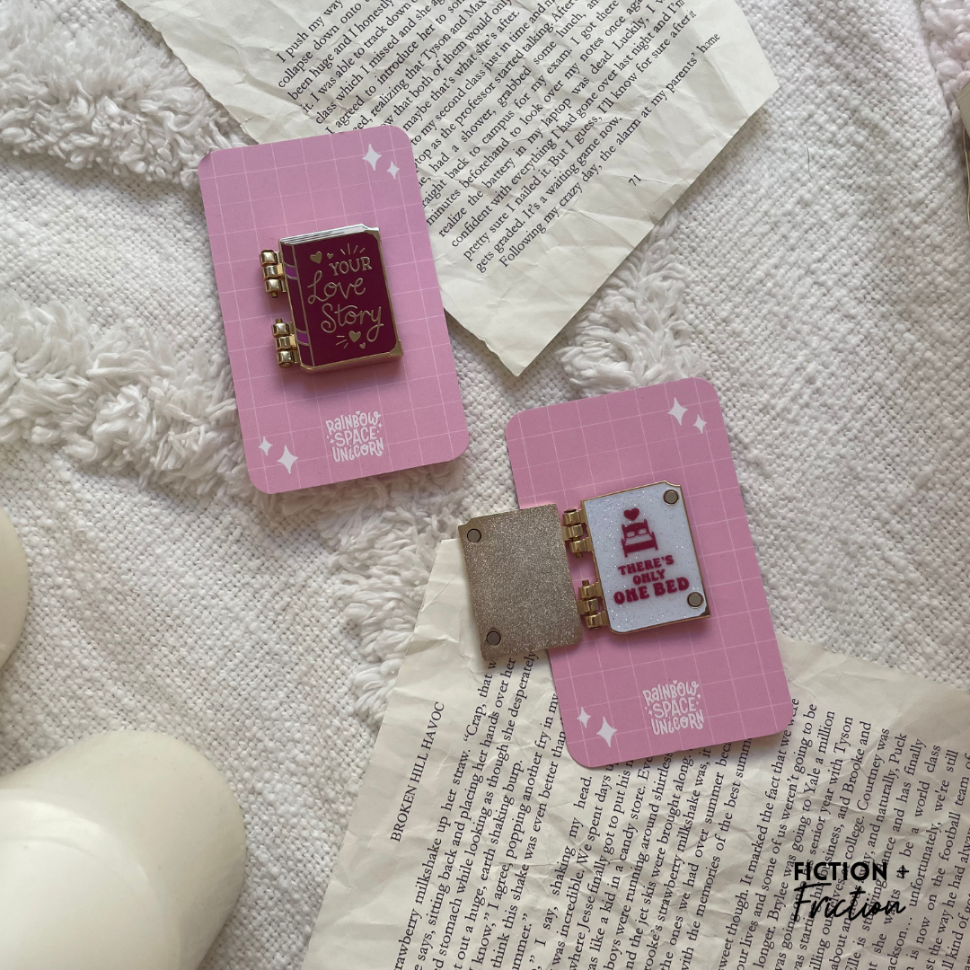 There's Only One Bed: Trope Enamel Pin