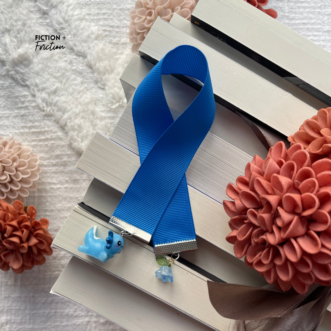 Blue Axolotl | Ribbon Bookmark