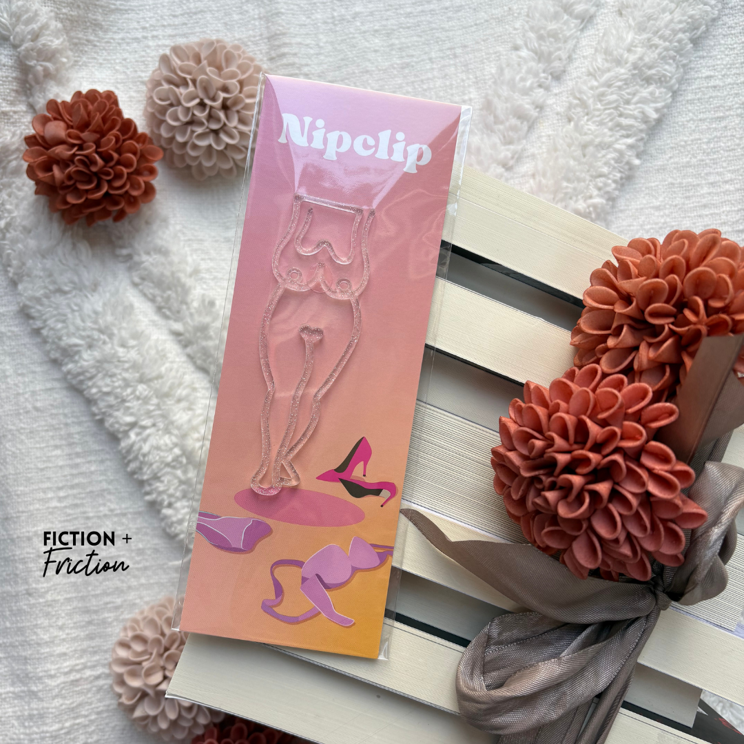 Nipclip Bookmark: Clear Glitter