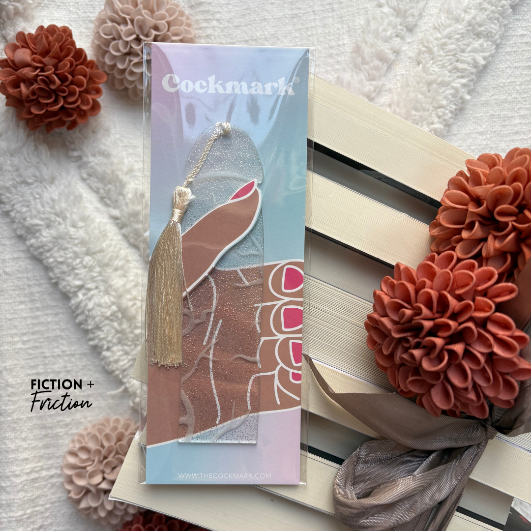 Thundercock Cockmark™ Bookmark: Clear Glitter