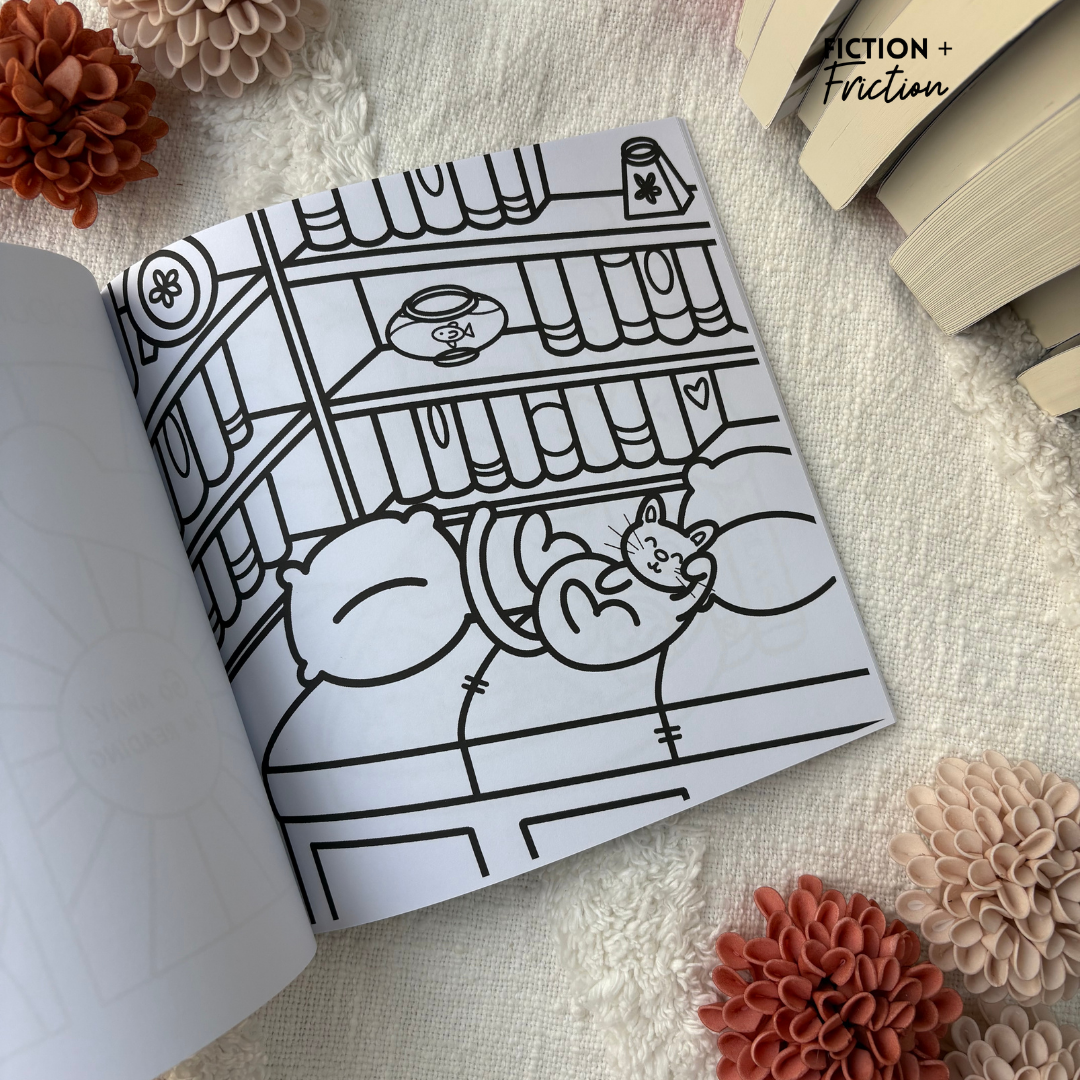 Bookish & Cozy Adult Colouring Book