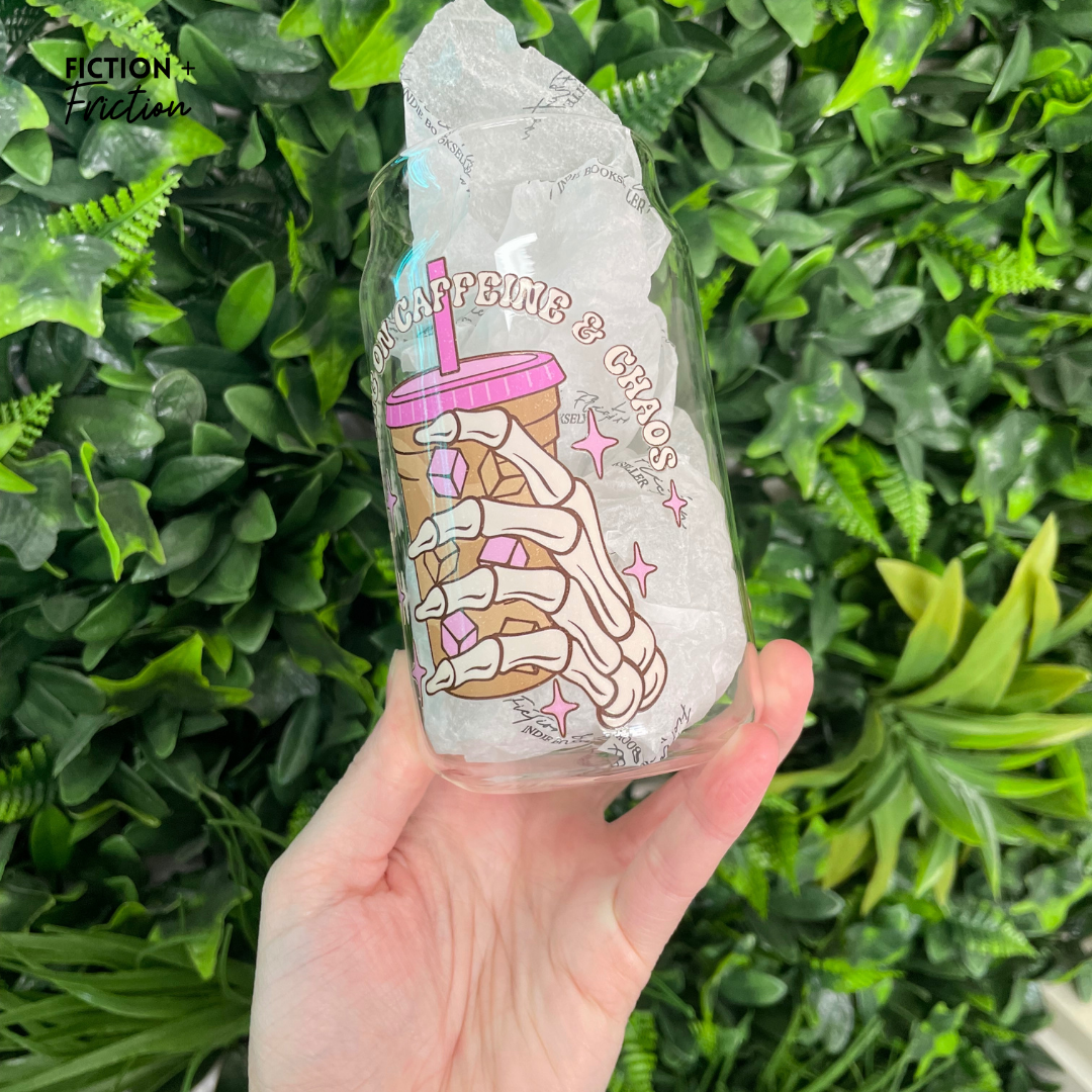 Running on Caffeine & Chaos | Glass Tumbler