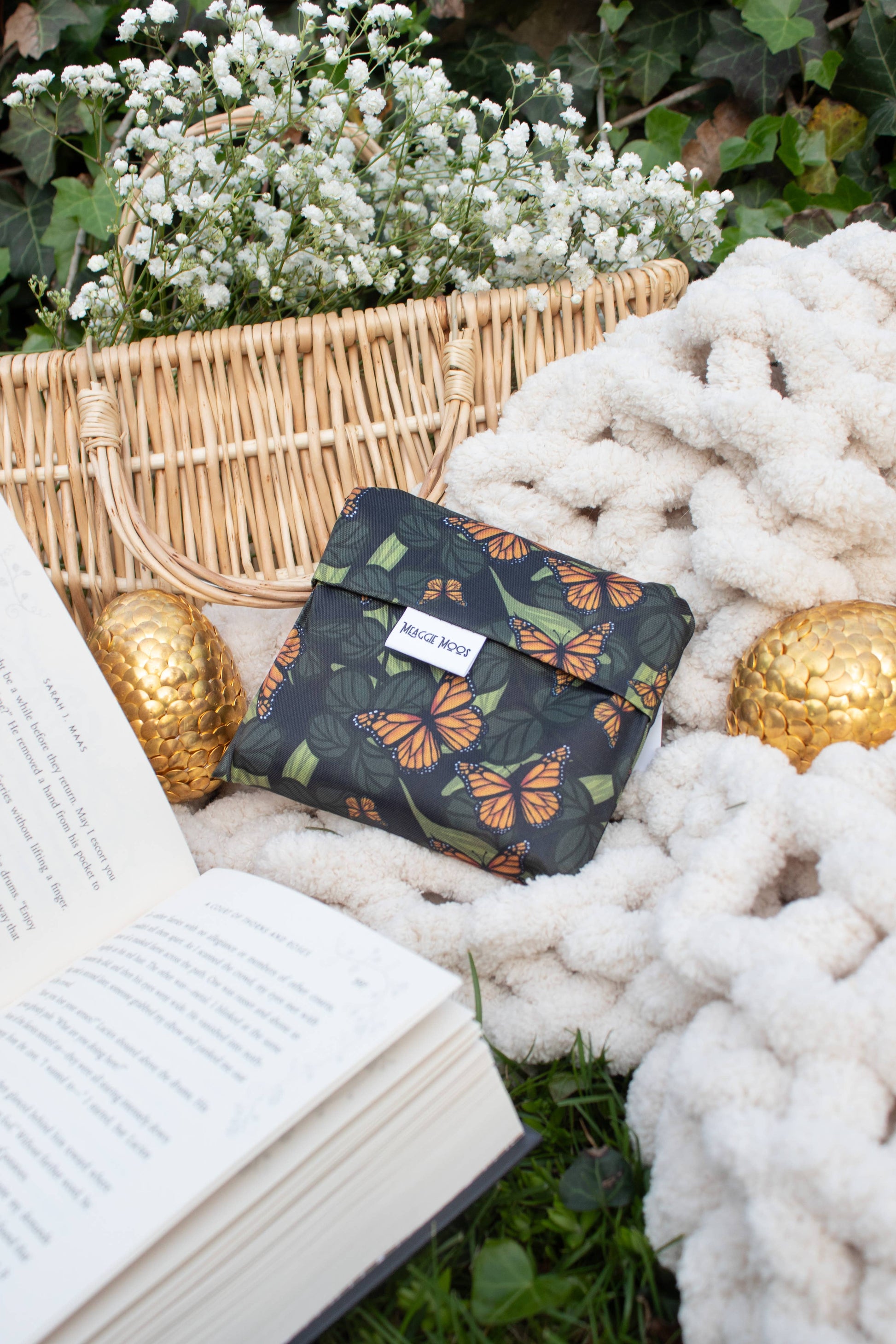 Butterfly Garden | Reusable Nature Foldable Grocery Tote Bag