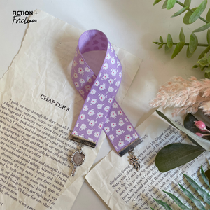 Purple Daisy Ribbon Bookmark