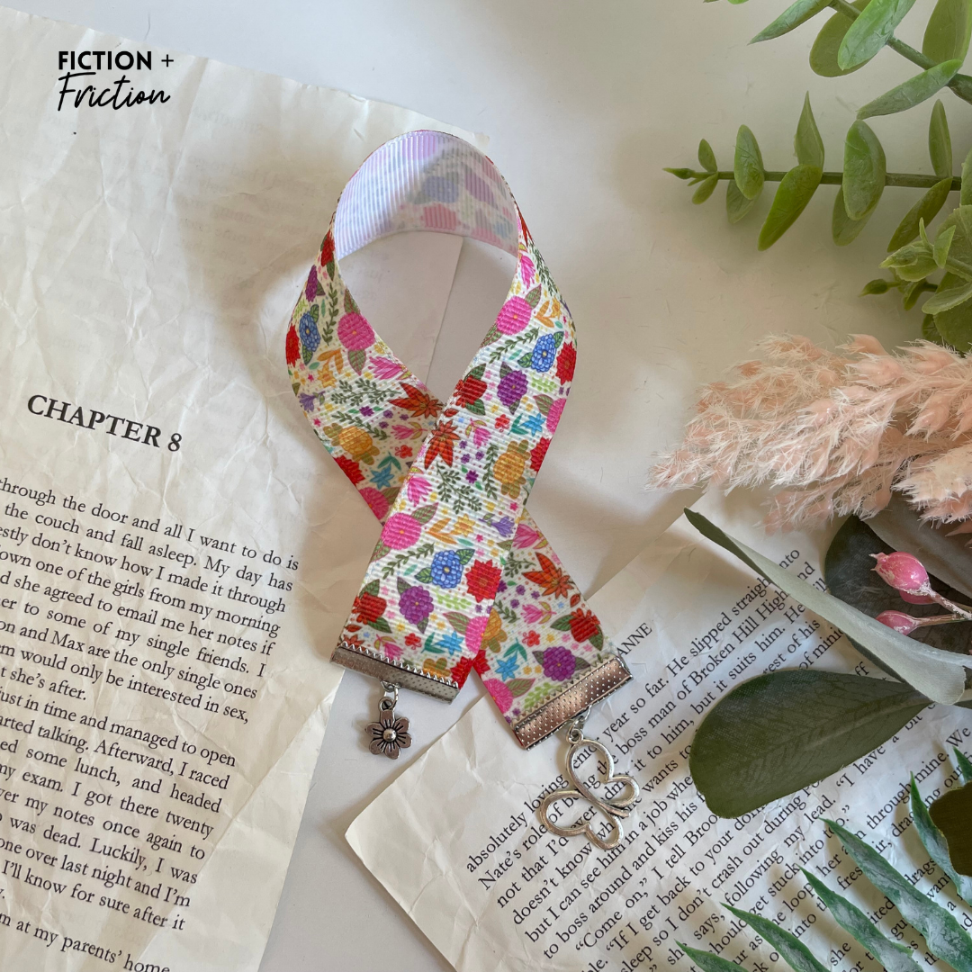 Flowers Ribbon Bookmark