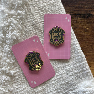 Hex Dealer Enamel Pin by Rainbow Space Unicorn