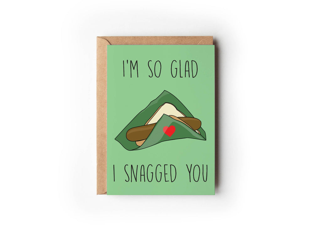 Snag Greeting Card | Australia | Funny | Valentine's Day