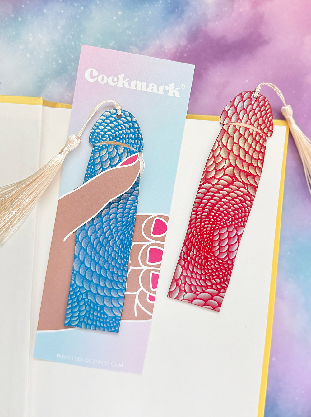 Merman Cockmark Bookmark: Blue