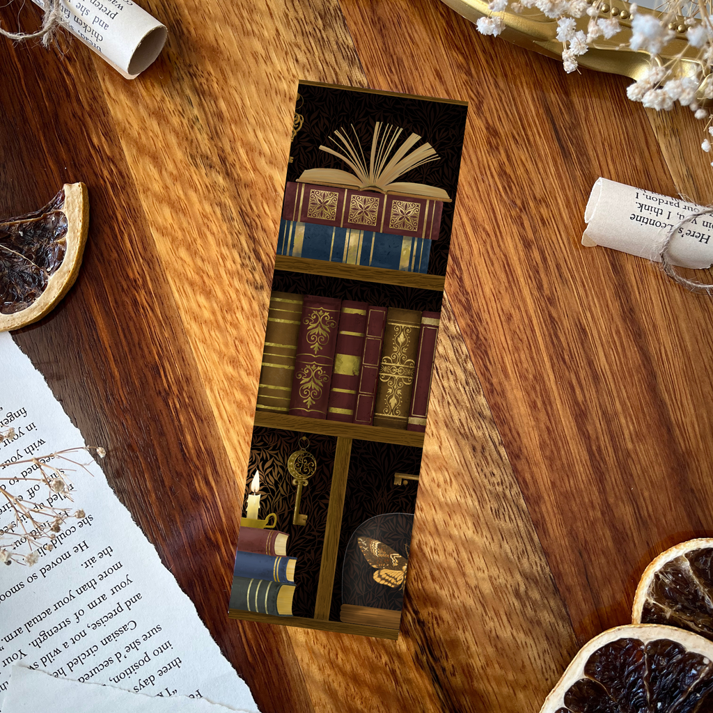 Charlie and Fox Double-Sided Bookmark - Dark Academia (classic)