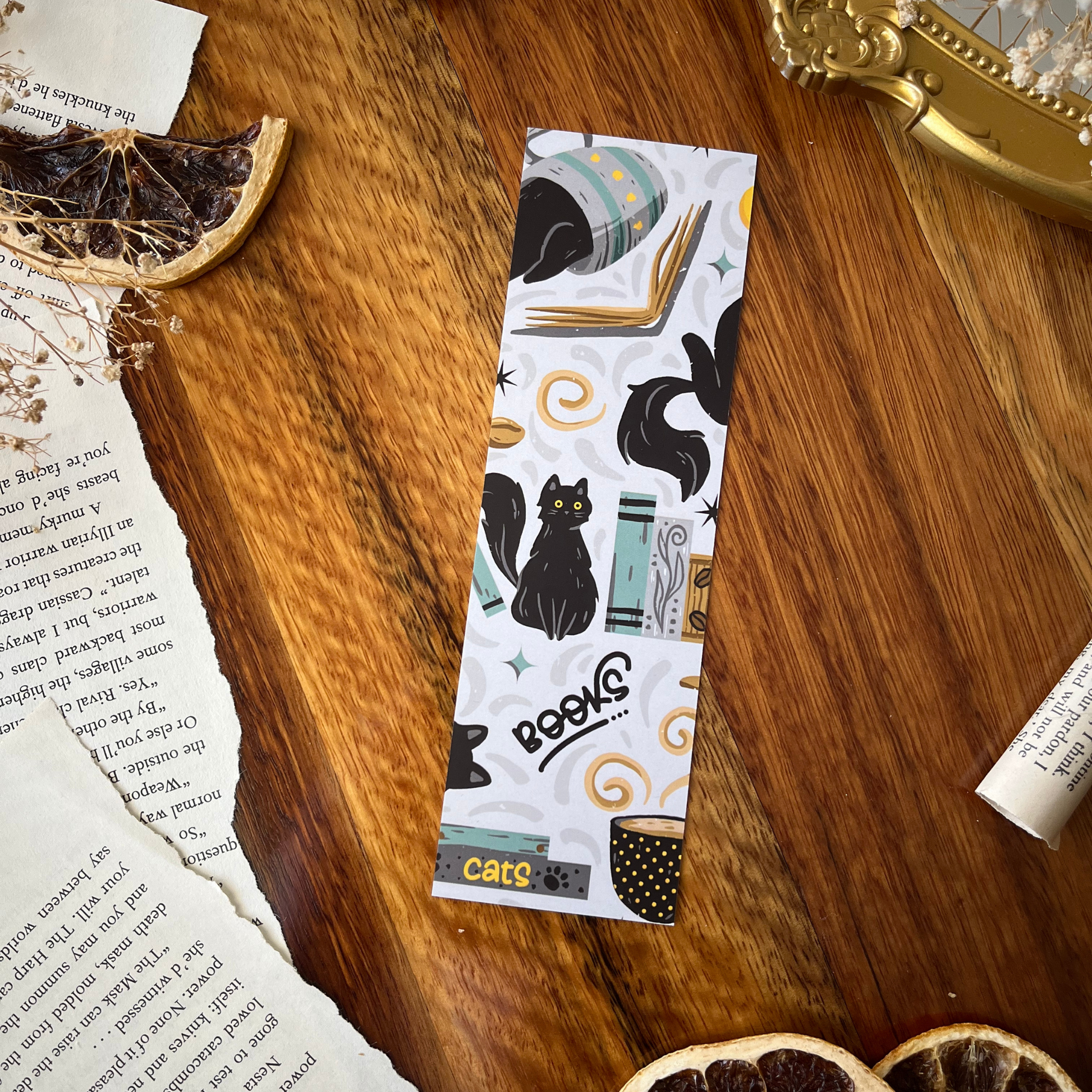 Charlie and Fox Double-Sided Bookmark - Feline Fables