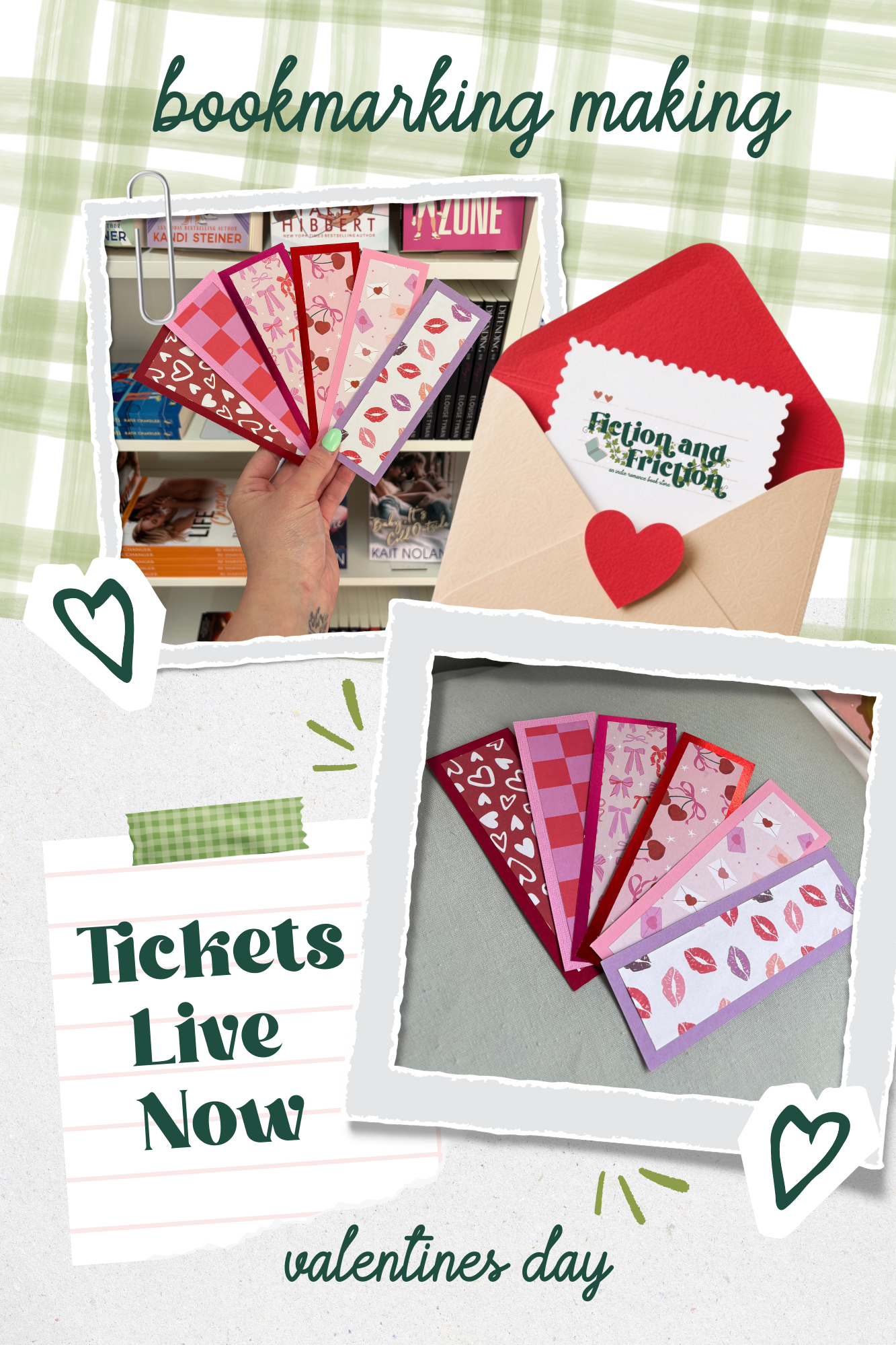 Valentines Day Bookmark Making