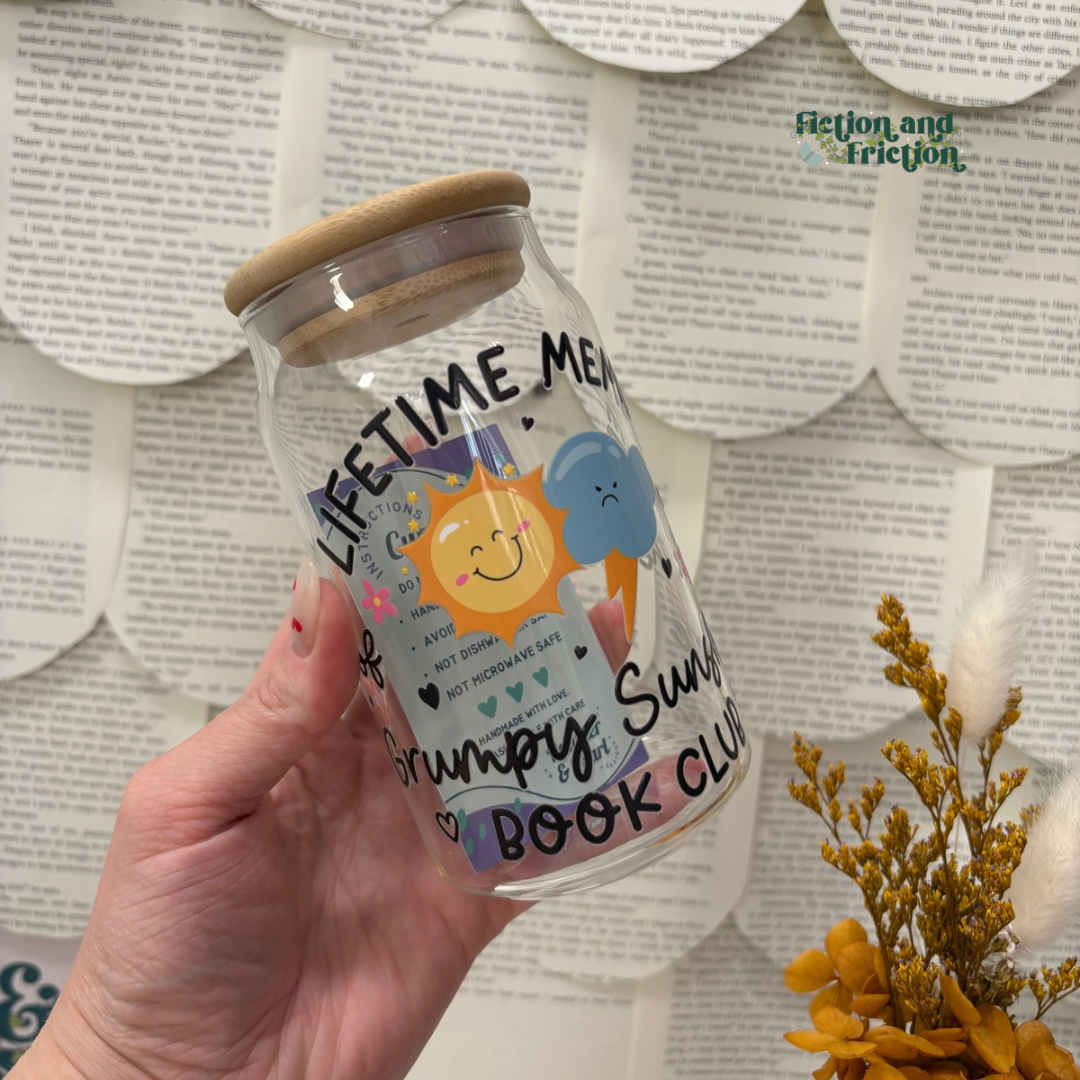 Grumpy Sunshine Book Club | Glass Tumbler