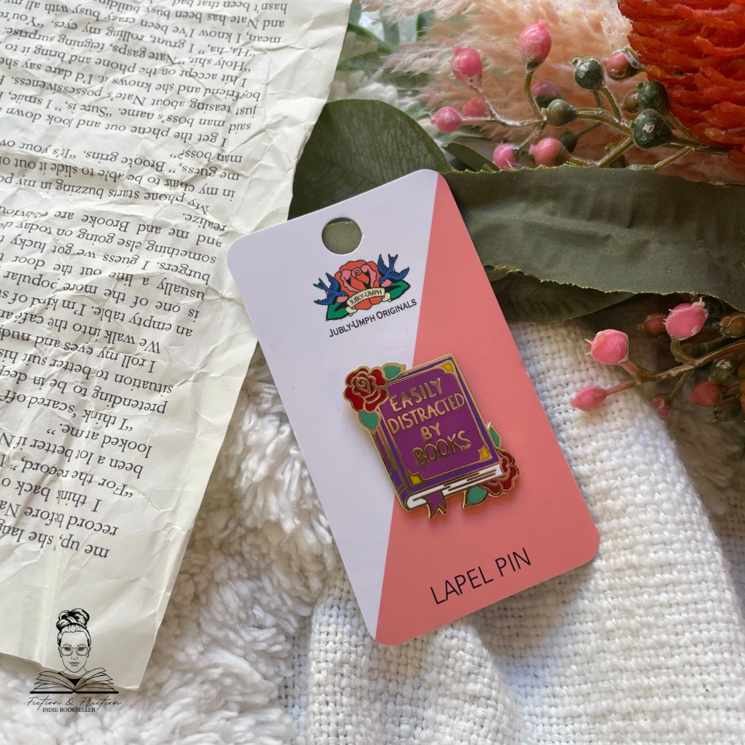 Easliy Distracted By Books Pin