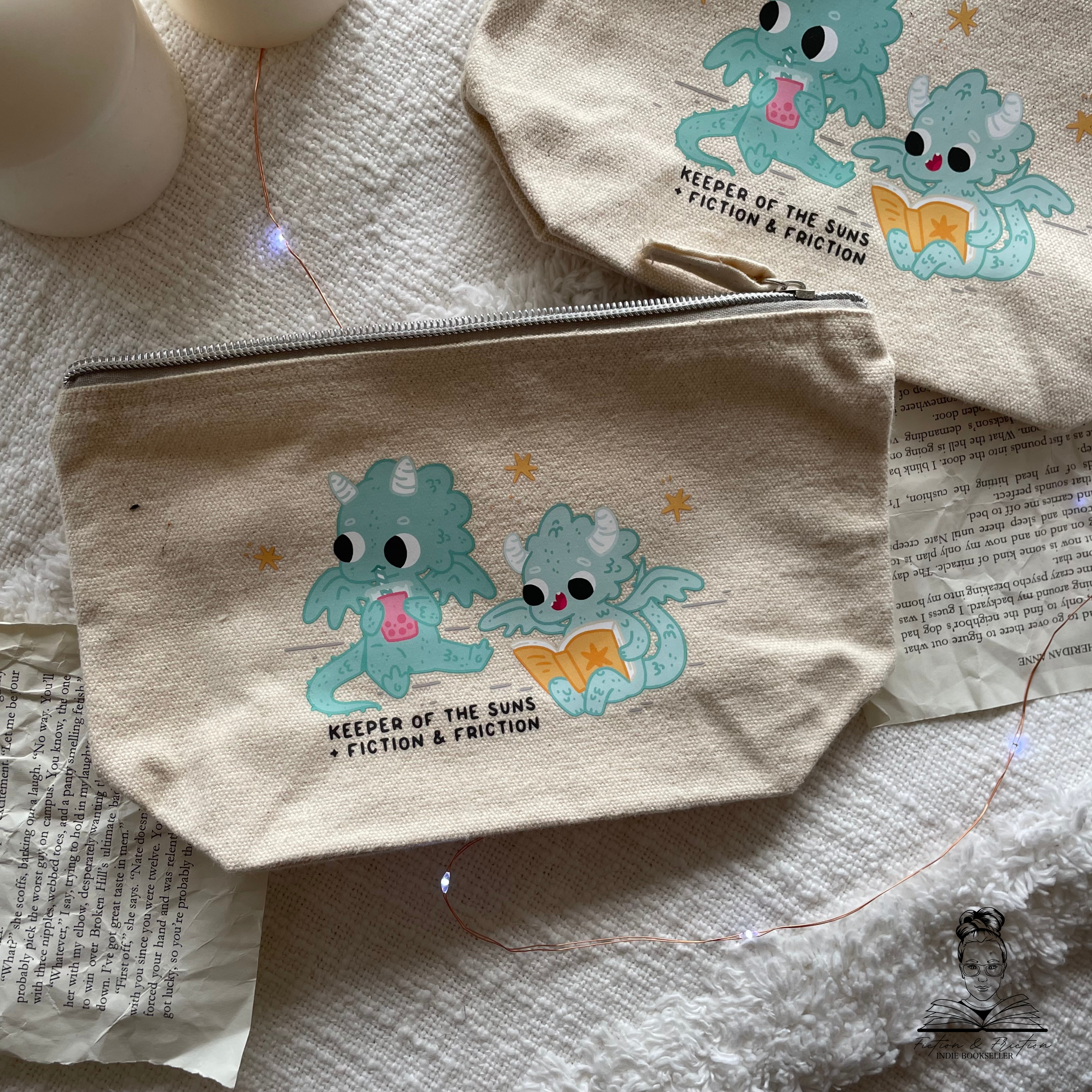 MEDIUM: Book Dragon: Zipper Pouch