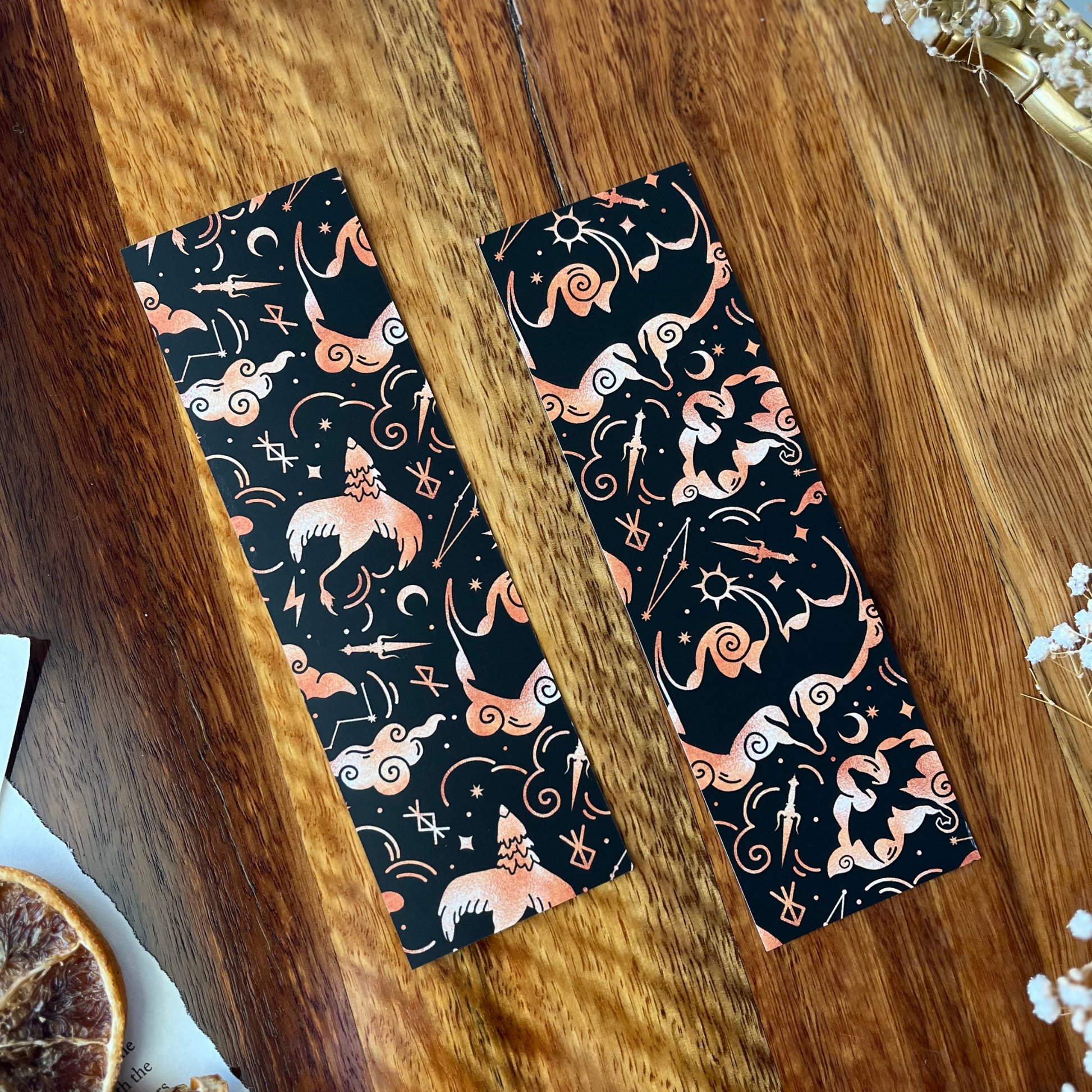 Charlie and Fox Double-Sided Bookmark - Iron Flame - Rebecca Yarros