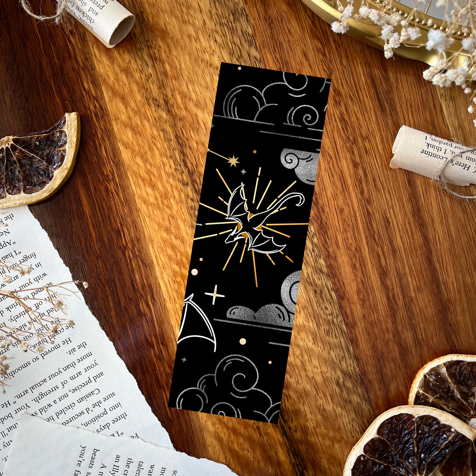 Charlie and Fox Double-Sided Bookmark - Onyx Storm - Rebecca Yarros