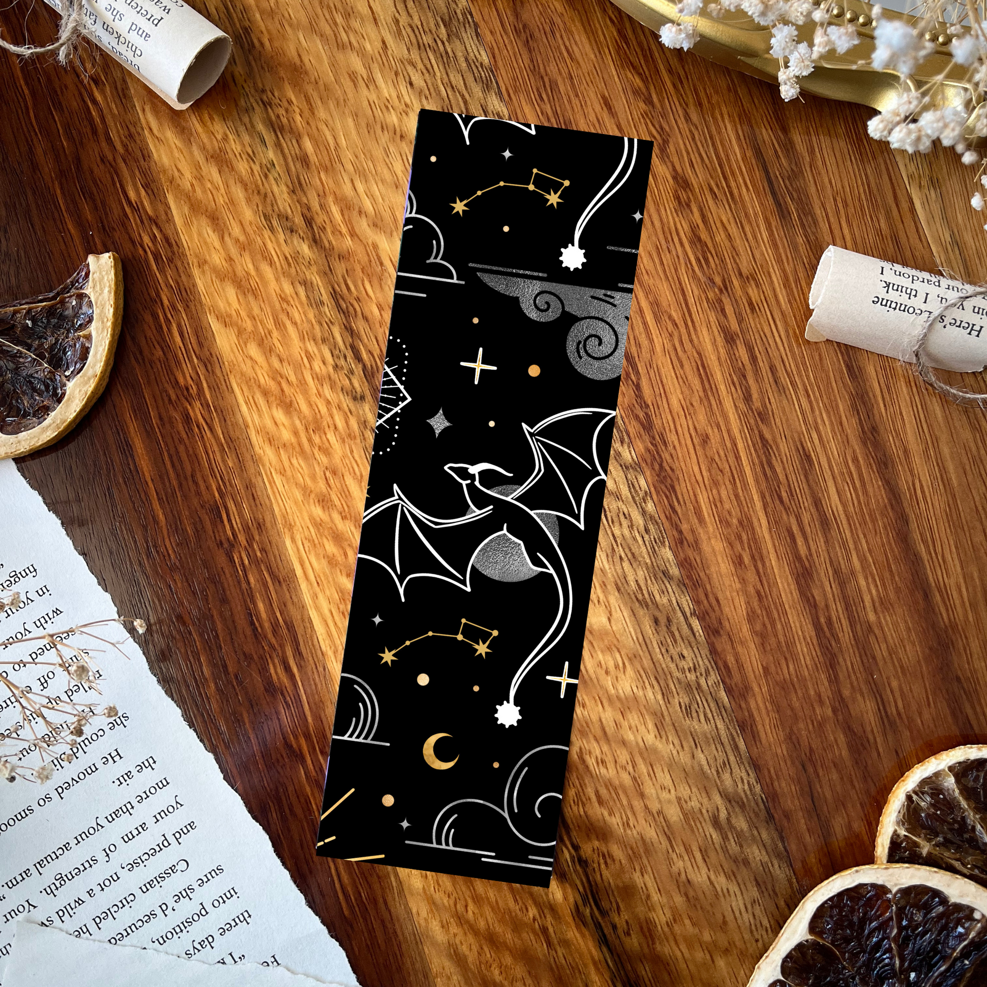 Charlie and Fox Double-Sided Bookmark - Onyx Storm - Rebecca Yarros