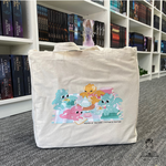 Load image into Gallery viewer, Picnic Book Dragon: Wide Gusset Tote Bag
