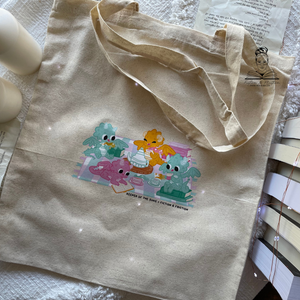 Picnic Book Dragon: Calico Tote Bag