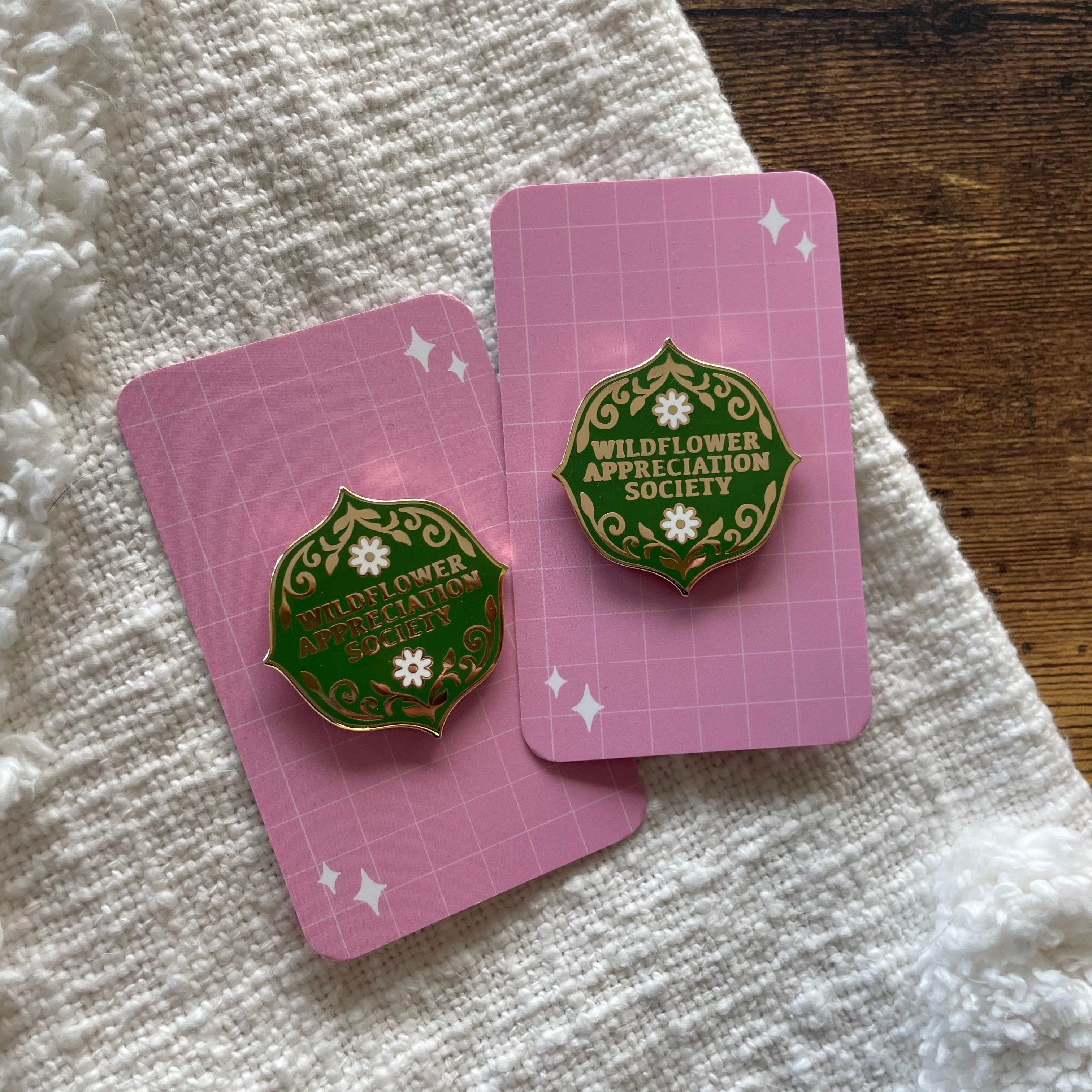 Wildflower Appreciation Society Enamel Pin by Rainbow Space Unicorn