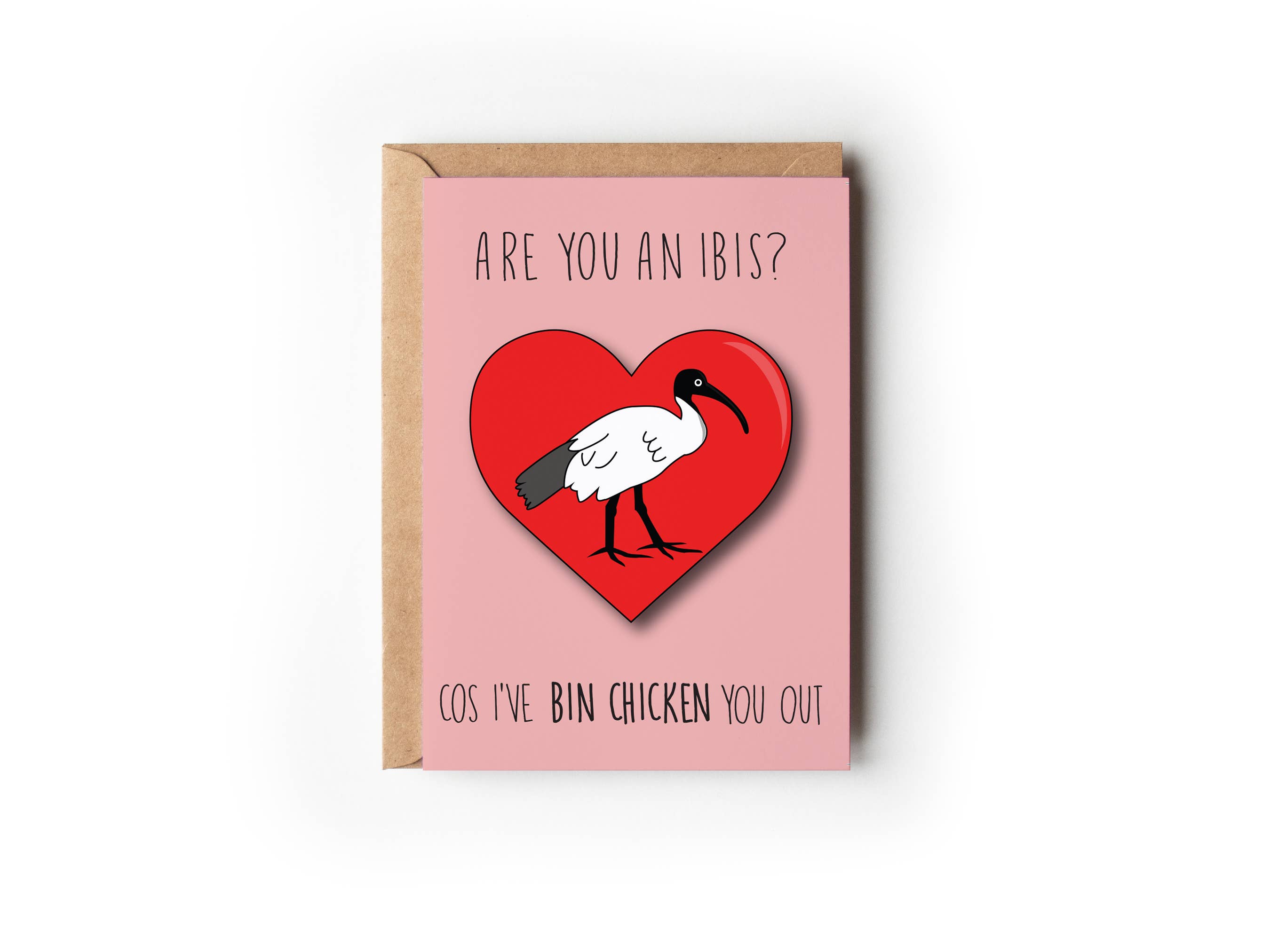 Bin Chicken Greeting Card | Valentine's Day Card