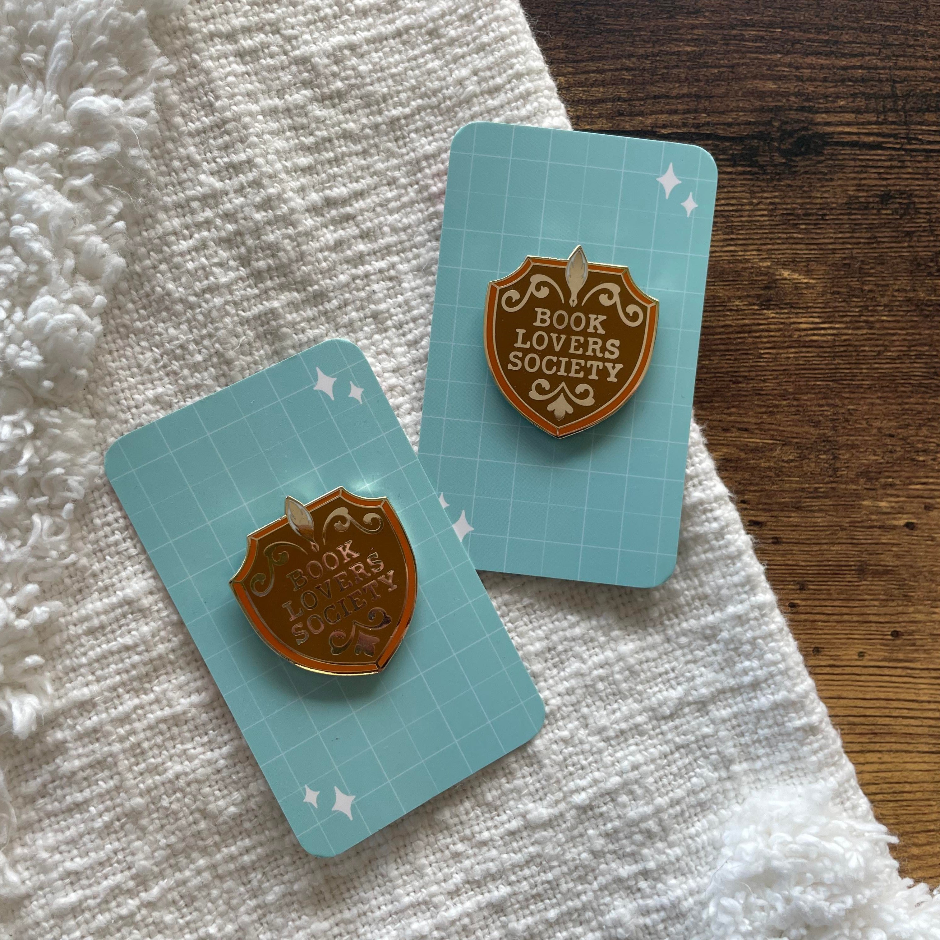 Book Lovers Socitey Enamel Pin by Rainbow Space Unicorn