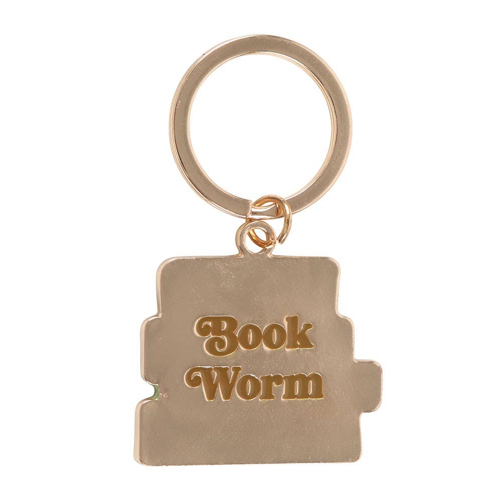 Book Worm Alloy Keyring