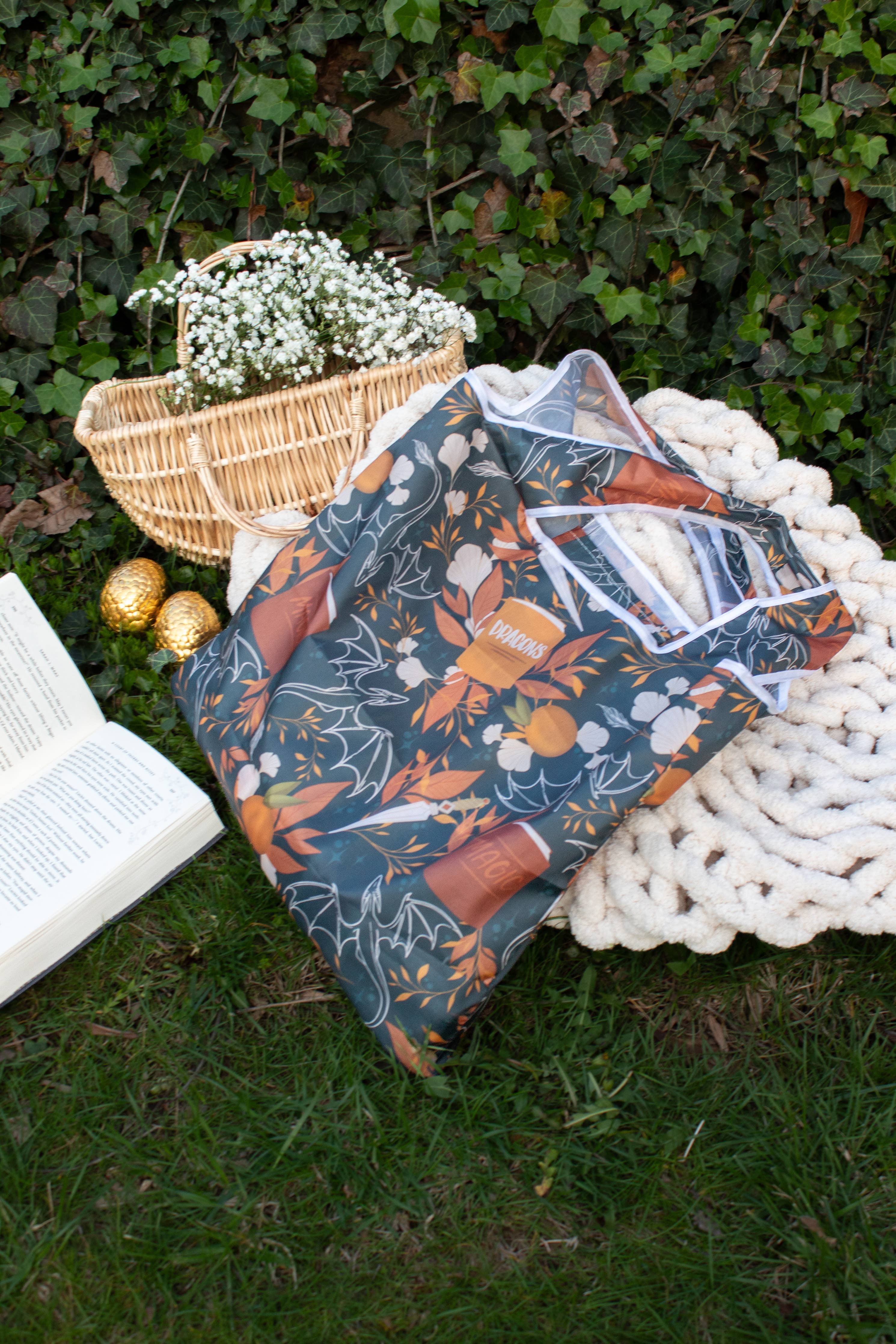 Dragons Grove | Reusable Bookish Foldable Grocery Tote Bag