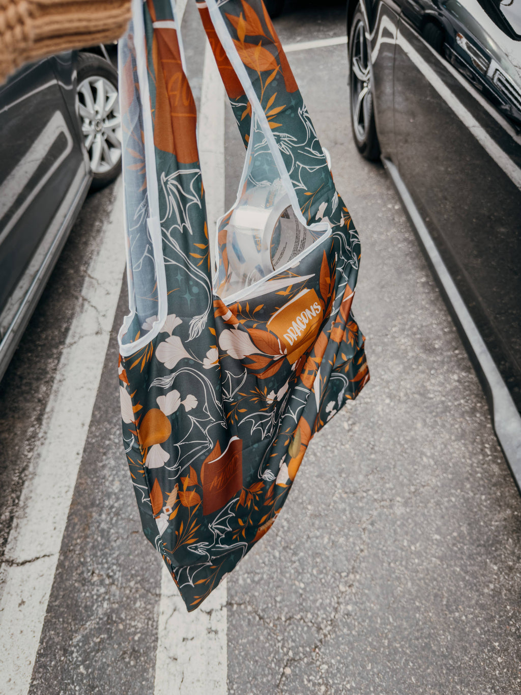 Dragons Grove | Reusable Bookish Foldable Grocery Tote Bag