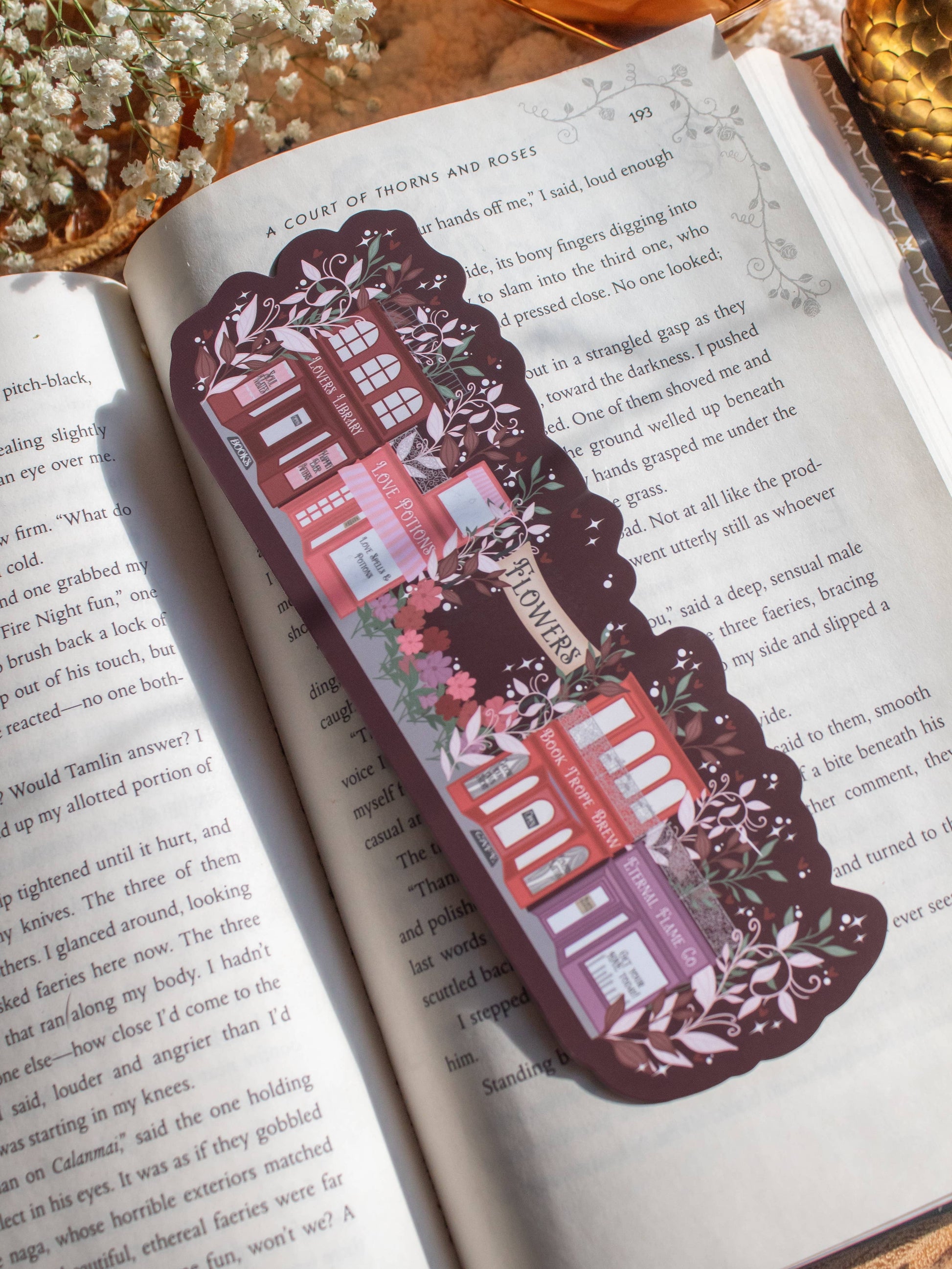Lover’s Lane Village Die Cut Bookmark  Soft Touch