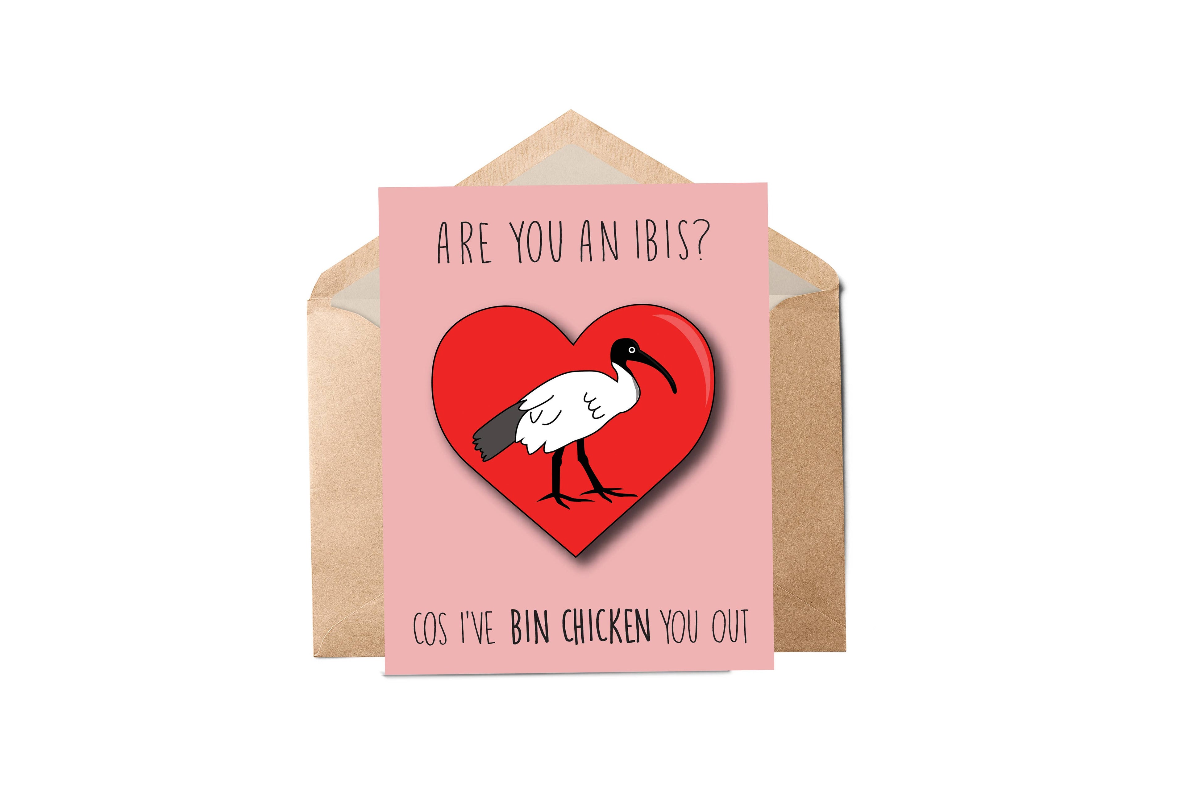 Bin Chicken Greeting Card | Valentine's Day Card