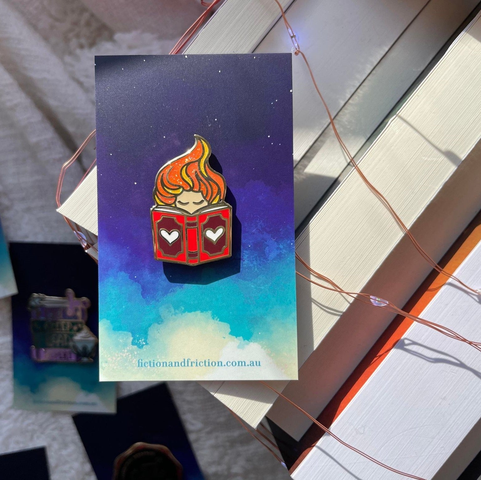 Flaming Hair Enamel Pin