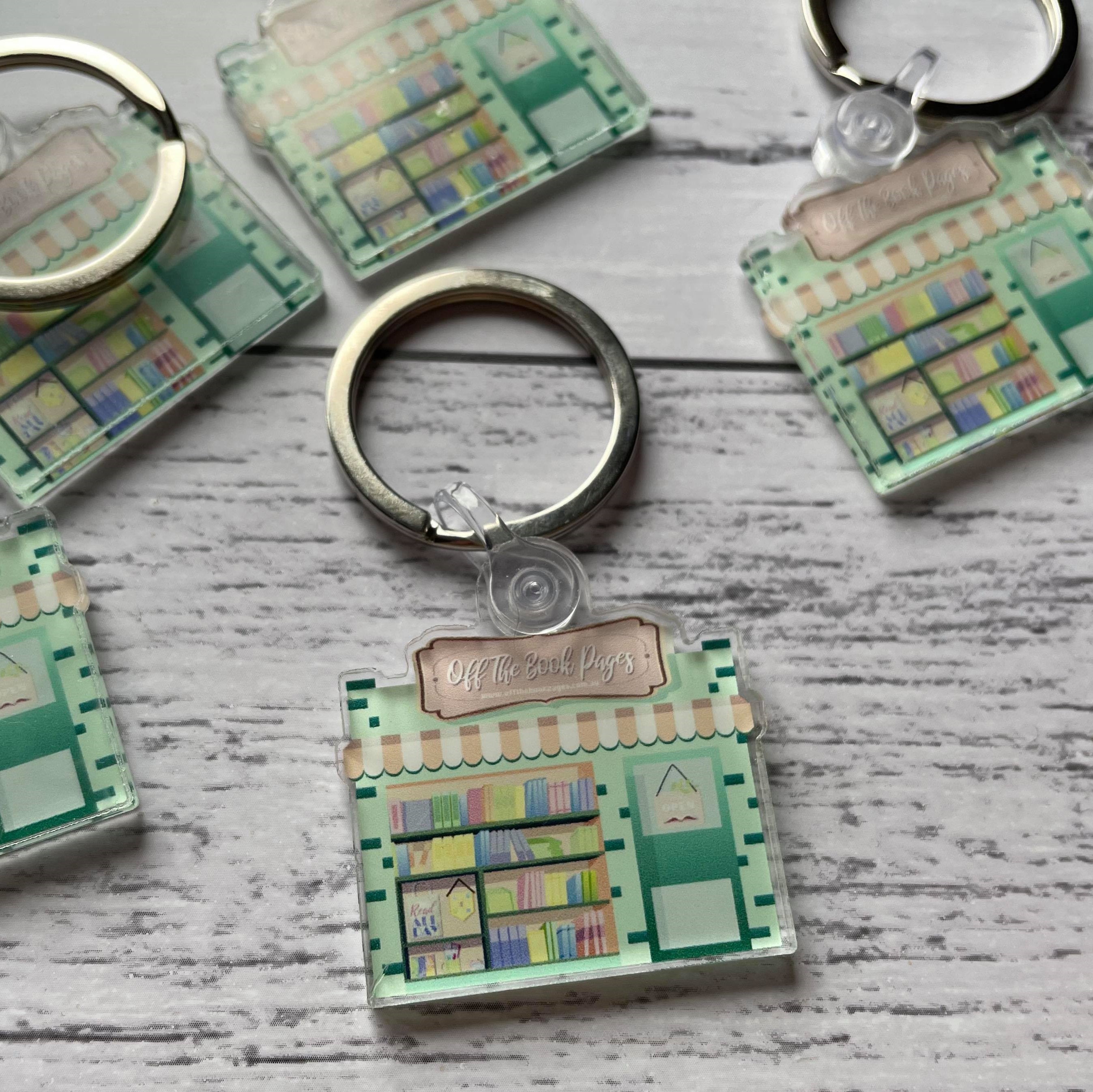 Off the Book Pages Acrylic Key Rings